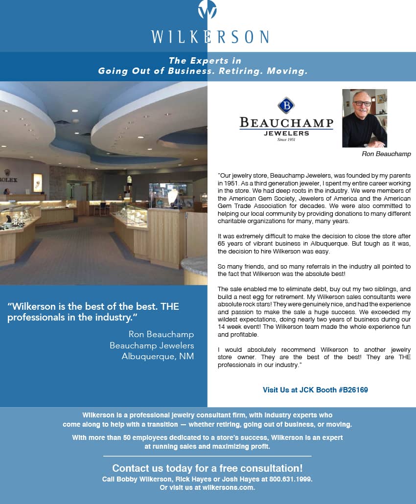 Photo from jewelry sale at Beauchamp Jewelers