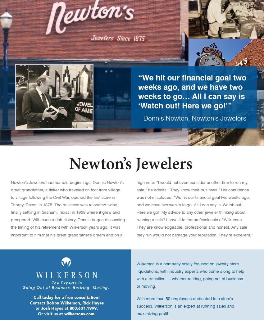 Photo from jewelry sale at Newton’s Jewelers