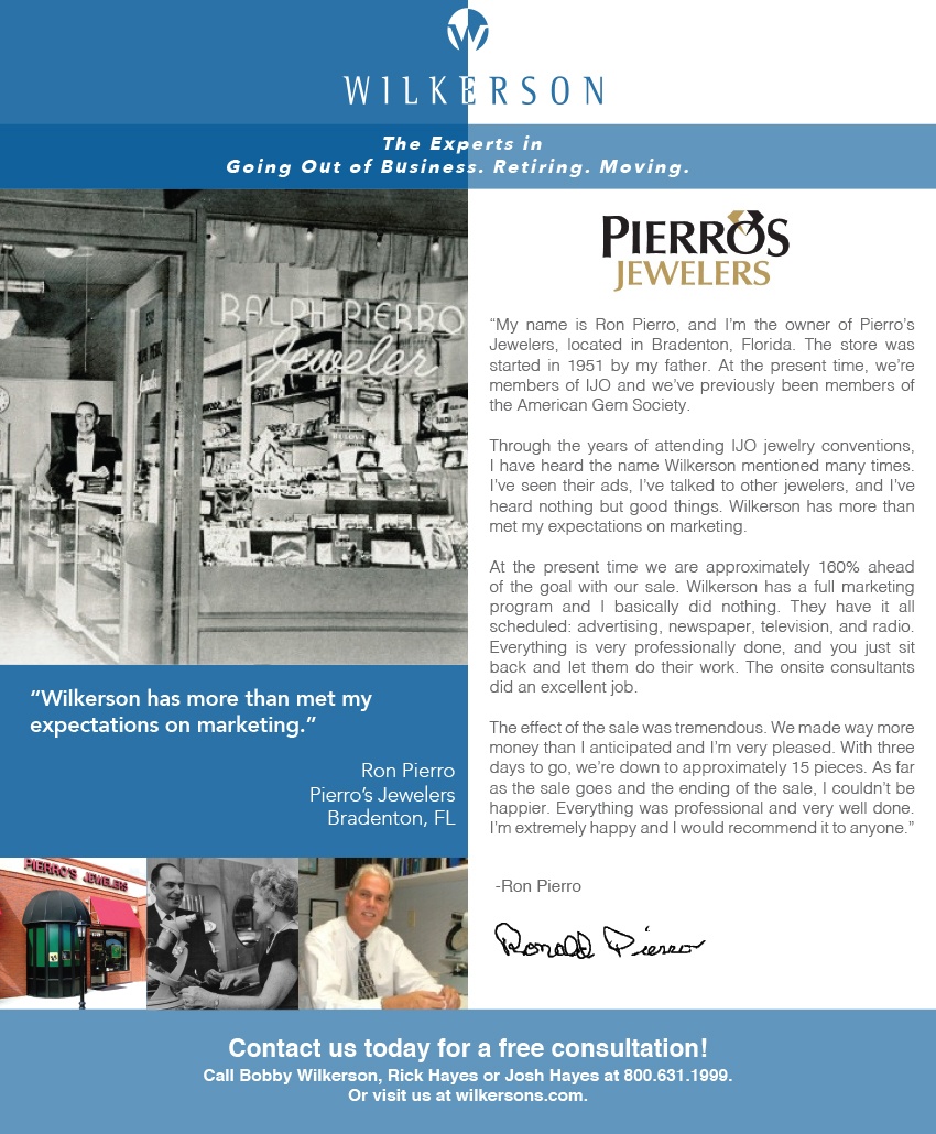 Photo from jewelry sale at Pierro’s Jewelers