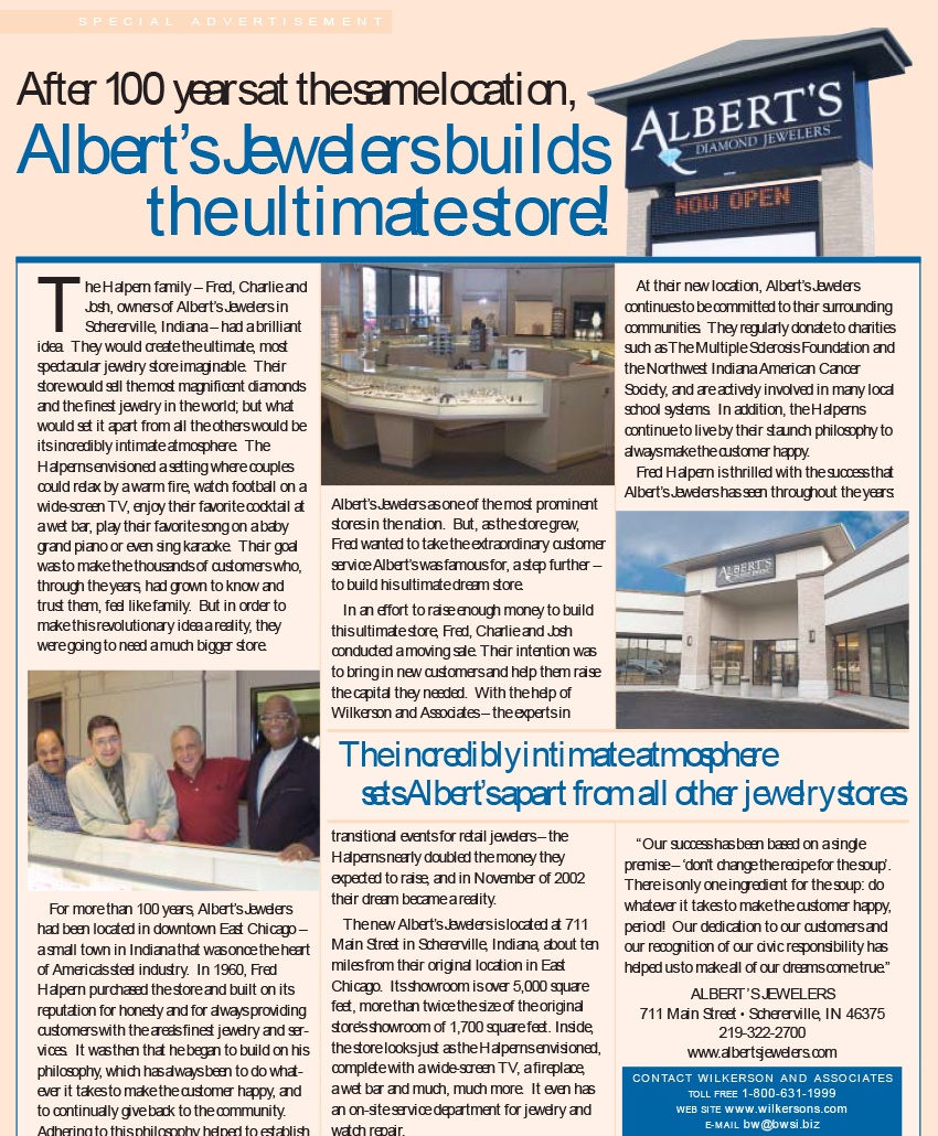 Photo from jewelry sale at Albert’s Jewelers