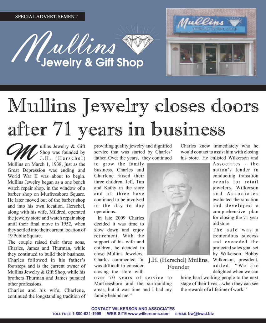 Photo from jewelry sale at Mullins Jewelry