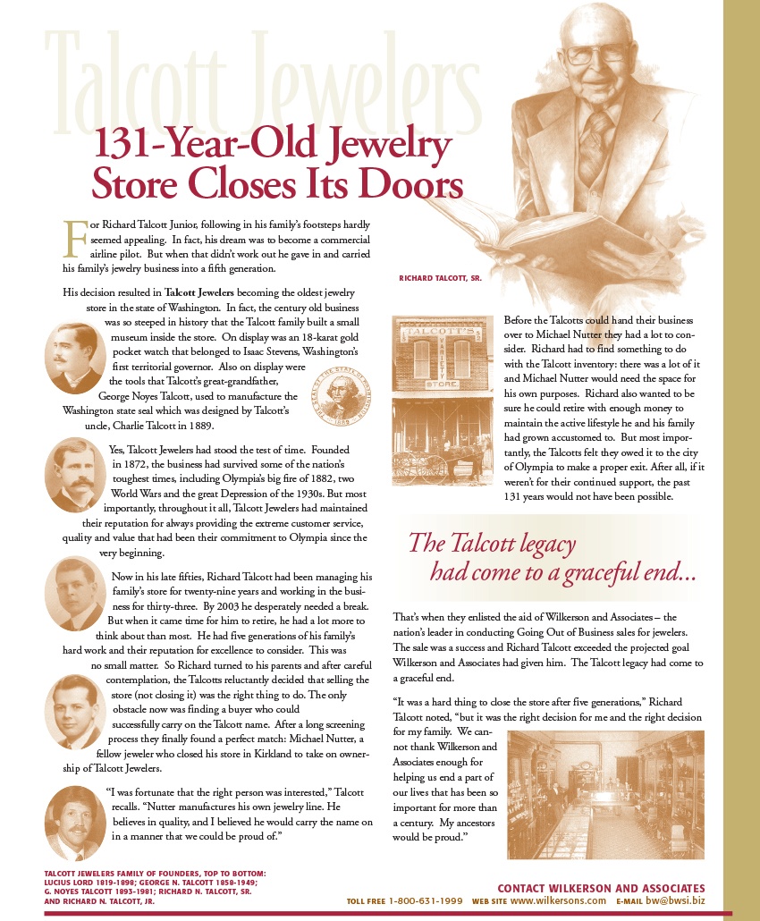 Photo from jewelry sale at Talcott Jewelers