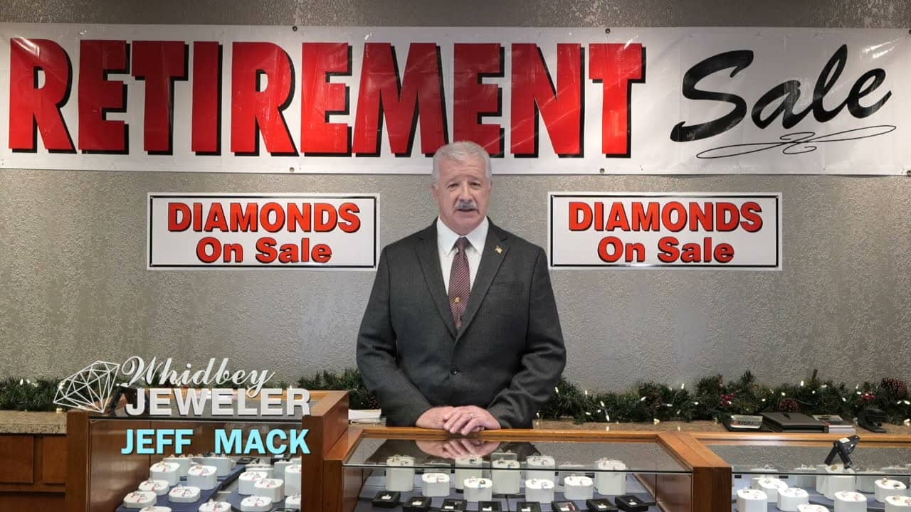 Still image from the video about the jewelry sale at Whidbey Jeweler