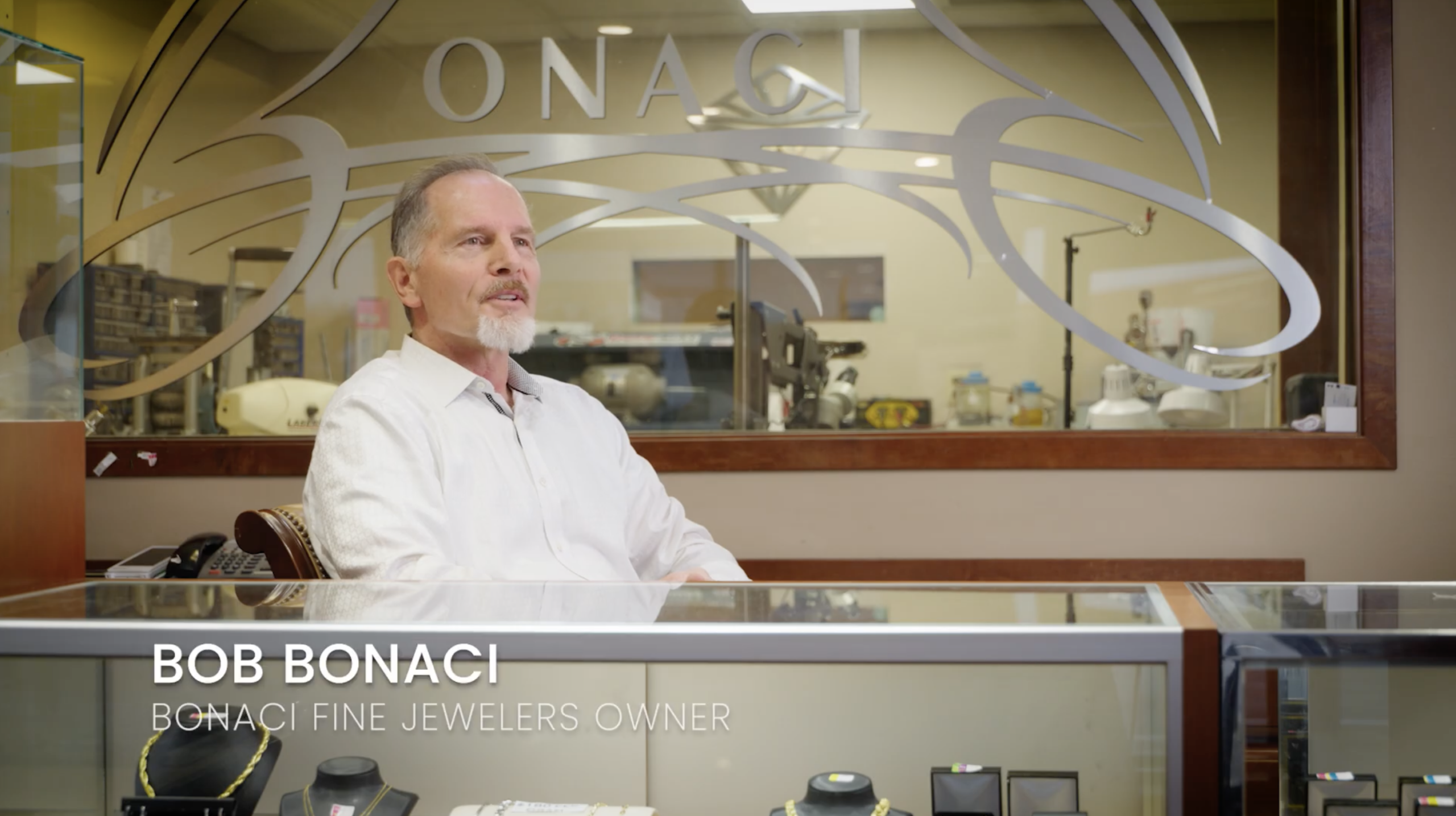 Still image from the video about the jewelry sale at Bonaci Fine Jewelers