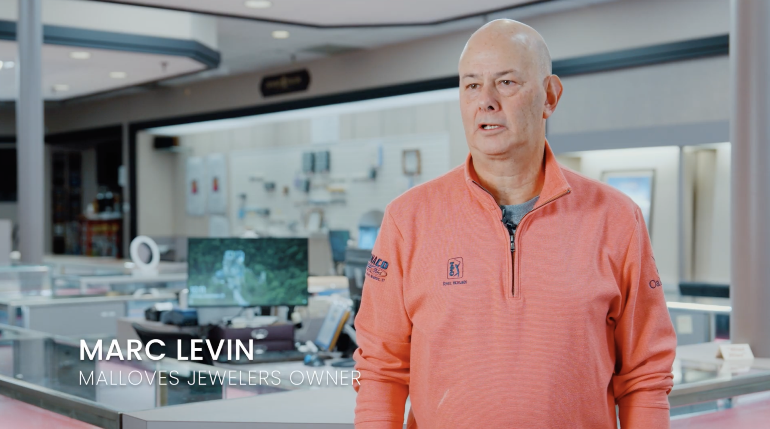 Still image from the video about the jewelry sale at Malloves Jewelers